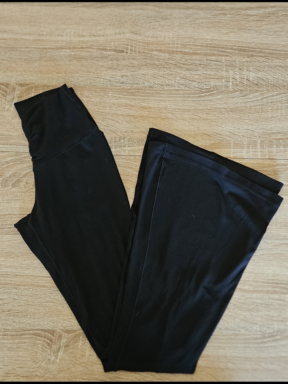 aerie Black Wide-Leg, Scruntch Front Leggings - Small